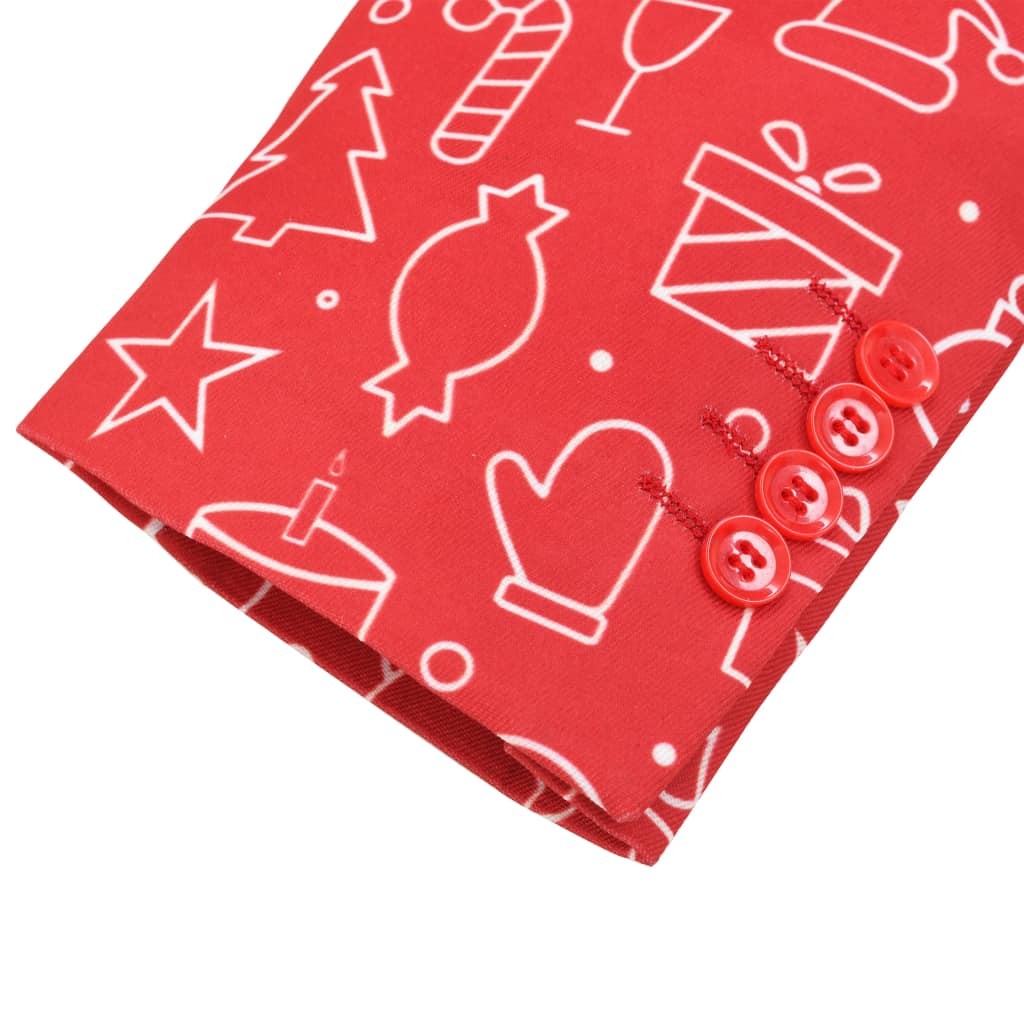 2 Piece Mens Christmas Suit with Tie Size 56 Gifts Red